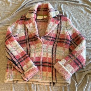 Maeve cozy buttoned sweater jacket